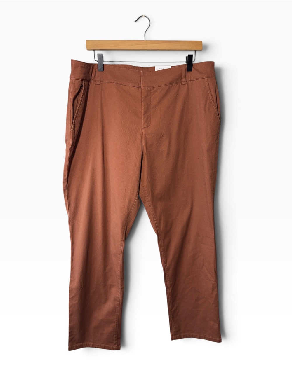 Cleo Brownish Orange Straight Leg Pants Size 18 Petite NWT Brand New
